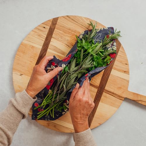 Bee's Wrap Beeswax Wraps for Food - 3 Pack of Assorted Beeswax Wraps - Small, Medium & Large Wrap - Plastic Free Made in USA Reusable Natural Food Wrap - Botanical Print - style: 3 Pack (Botanical)