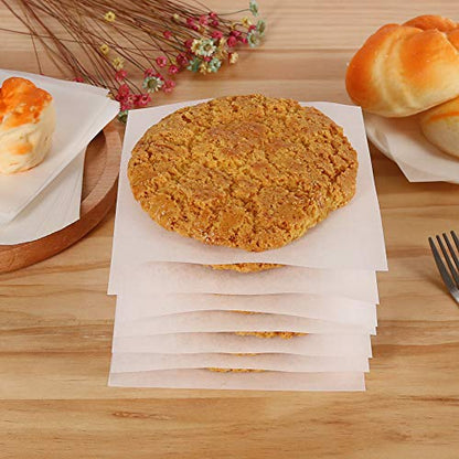 Square Patty Paper 5.5x5.5 Inch, Set of 300, Non Stick Patty Paper Sheets for Burger Press, Patty Serperate and Cake Baking,Freezing and Caramel Candy Wrappers (Pack of 2) - size: 5.5inch (Pack of 2)