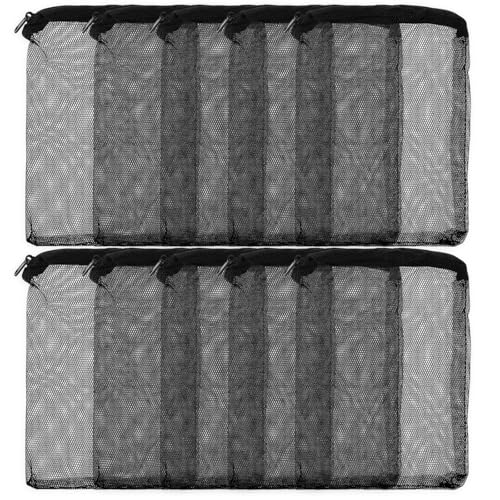 10 Pack 7.8 x 5.9 Inch Media Bags for Aquarium, Aquarium Filter Media Bags with Zipper, Fish Tank Fine Mesh Bag for Carbon, Bio Balls, Ceramic Rings, Volcano Rock (Black) - color: Black