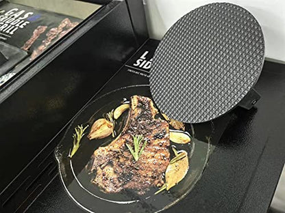 Firsgrill 2-Pack Burger Press 7.08" Round,Heavy-Duty Cast Iron Smash Burger Press Meat Steak with Wood Handle for Blackstone Camp Chef Pitboss Weber Griddle Grills (2 Round) - size: 2 Round