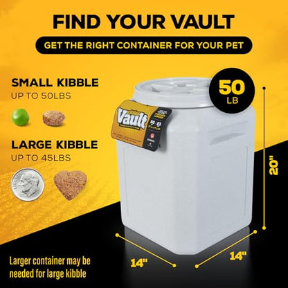 Gamma2 Vittles Vault Pet Food Storage Containers - Sealed Dog and Cat Food Storage Container, Fits up to 50lbs, Made in the USA - [14" L x 20" H] | Made in USA, 14 inch long by 20 inch tall, airtight lid keeps kibble fresh and pests out, a durable home pa