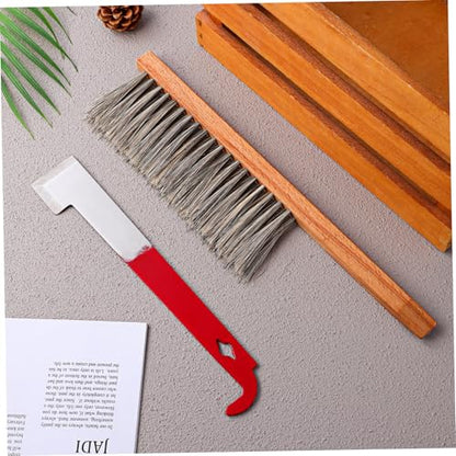 YARNOW Complete Beekeeping Tools Brush Hive Tool Hook Scraper Beehive Cleaning Kit