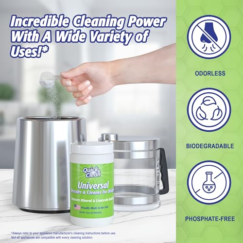 Quick & Clean Universal Descaler - 2lbs - Made in the USA - Granule Descaling Powder for Distilling Machines & More - Removes Mineral & Limescale Build Up