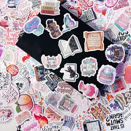 150PCS Holographic Bookish Stickers– Dark Romance, Fantasy, Spicy Book Vinyl Shiny Stickers for Book Lovers, Aesthetic Reading Accessories for Laptop, Kindle, Water Bottle, Journaling, Booktok Fans - color: Holographic Bookish