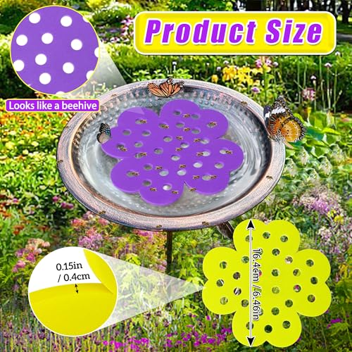4 Pack Floating Bee Island 6.3 Inch Floating Bee Watering Station Use for Bee Cups for Garden Bee Insect Waterer and Butterfly Water Stations for Outdoor Garden Décor Thirsty Pollinators