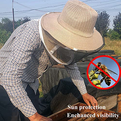 Beekeeping Supplies Beekeeping Veil Hat Beekeeping Suit 3 Pack Beekeeper Hat Professional Bee Face Cover Net Beekeeping Protection Supplies