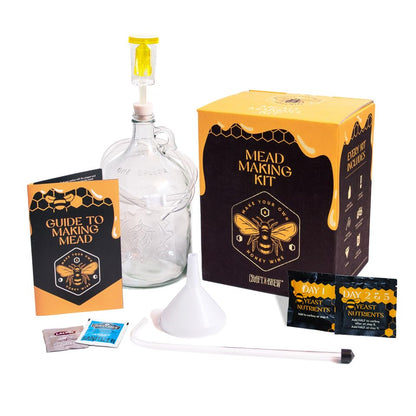 Craft A Brew - Mead Making Kit – Reusable Make Your Own Mead Kit – Yields 1 Gallon of Mead - style: Mead Making Kit