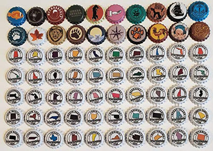 100 Homebrew Beer Bottle Caps for crafts