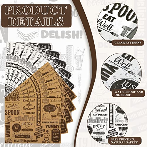 300 Pcs Deli Wax Paper Sheets for Food Grease Resistant Tray Basket Liners White Newsprint Paper Square Hot Dog Wrappers Greaseproof Deli Wrapping Sheets for Outdoor Picnic, Churches, Home Party