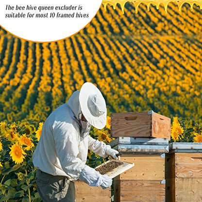 Rtteri 20 Packs 10 Frame Plastic Queen Excluder Beekeeping Queen Excluders Bee Supply Queen Excluder Fits 10 Frame Langstroth Beehives Beekeeping Supplies Kit Tools for All Beekeeping Levels (White) - color: White