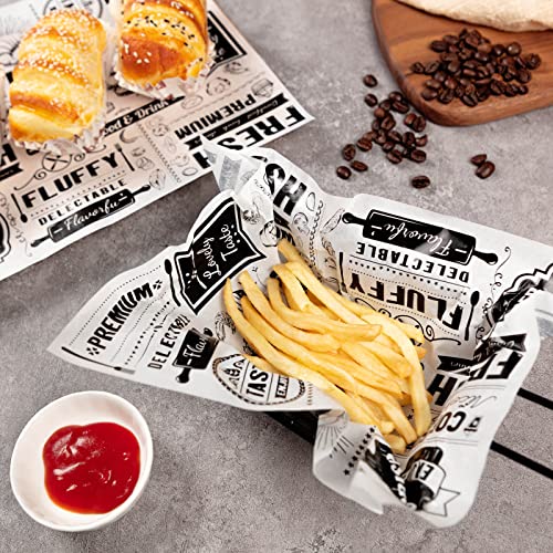 160 Pcs Newsprint Wax Paper Sheets, Newspaper Theme Food Wrap Papers for Sandwiches, Deli Wraps, Waterproof Oil-proof Picnic Basket Liners - color: Newspaper