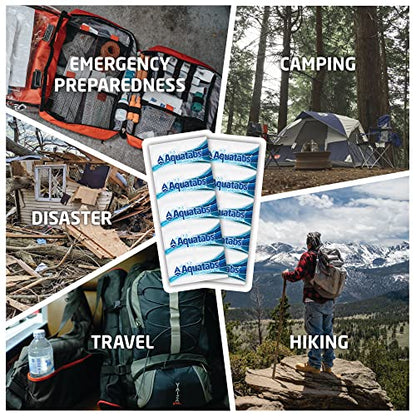 Aquatabs 49mg Water Purification Tablets (50 Pack). Water Filtration System for Hiking, Backpacking, Camping, Emergencies, Survival, and Home-Use. Easy to Use Treatment and Disinfection. - size: (49mg), style: 50 Tablets
