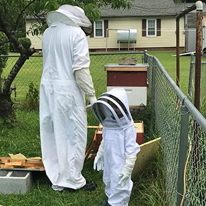 Luwint Kids Bee Smoker Kit, 7 Inch Mini Bee Hive Smoker with X-Small Beekeeping Gloves for Boys Girls 4-10 Years, Real Beekeeping Tools for Single Beehive and Starters - color: For Kids+Gloves