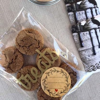 500PCS/Roll Kraft Paper Thank You Stickers,Blank Writeable Decals with Wreath & Heart Design for Wedding, Party Favors, Gift Wrapping, Scrapbooking-Rustic Craft Supplies for Teens, Adults, Boys,Girls3 - color: Kraft Paper---