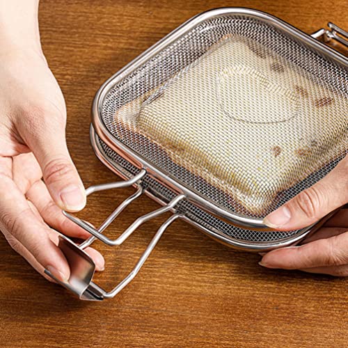 Sandwich Cage Toaster Sandwich Clip Sandwich Racks Breakfast Sandwich Maker Grill Press Grilled Cheese Maker Panini Press Stainless Steel Toaster Accessory Kitchen Utensils