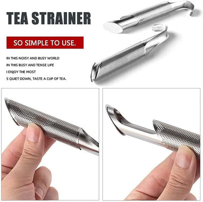2 Pcs Stainless Steel Tea Diffuser, Stainless Steel Tea Strainers for Loose Tea with Hanging Hook Handle，Stainless Steel Long Handle Tea Steeper Diffuser for Leaf Tea, Coffee, Spices, Seasonings - color: 101 pcs
