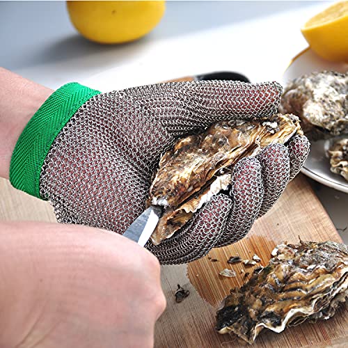 Dowellife Chainmail Glove, Cut Resistant Food Grade, Stainless Steel Mesh Metal Knife Cutting Glove for Butcher, Oyster Shucking Kitchen Mandoline Chef Slicing Fish Fillet(X Small) - size: X-Small (Pack of 1)