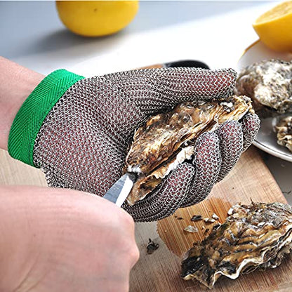 Dowellife Chainmail Glove, Cut Resistant Food Grade, Stainless Steel Mesh Metal Knife Cutting Glove for Butcher, Oyster Shucking Kitchen Mandoline Chef Slicing Fish Fillet(X Small) - size: X-Small (Pack of 1)