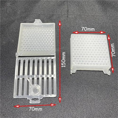 Queen Bee Cage 15Pcs Beekeeping Transport Queen Cages Bee Post Cage Transparent Box with Comb Fundation Sheet Queen Rearing Tool for Beekeeping Supplies