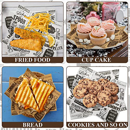 300 Pcs Deli Wax Paper Sheets for Food Grease Resistant Tray Basket Liners White Newsprint Paper Square Hot Dog Wrappers Greaseproof Deli Wrapping Sheets for Outdoor Picnic, Churches, Home Party