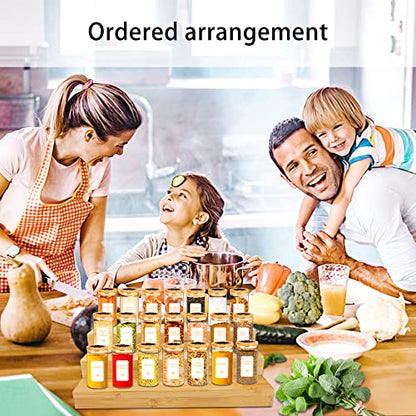 BGraceyy Spice Jars with Labels, 30Pcs 6oz Glass Spice Jars with Bamboo Lids, Minimalist Stackable Airtight Spice Containers with 426 labels for Kitchen Seasoning, Tea, Herbs, Coffee, Sugar,Shells - size: 6 oz 30 pcs