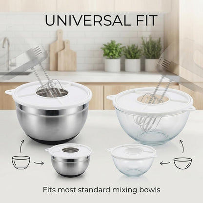 3PC Silicone Flour Funnel for Kitchen Aid Mixer Kitchen Aid Bowl Covers Mixer Bowl Cover,Kitchen Aid Bowl Cover Prevents Food from Spilling Over,Funnel for Kitchen Aid Mixer Foldable Wide Mouth Design - color: 3Pack