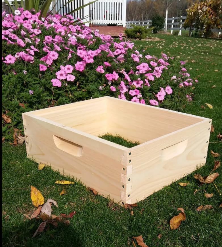 6 5/8 Medium Honey Super Body ONLY Langstroth bee hive Un-Assembled Hardware NOT Includeed (10 Frame) - size: 10 Frame