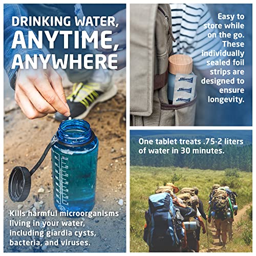 Aquatabs 49mg Water Purification Tablets (50 Pack). Water Filtration System for Hiking, Backpacking, Camping, Emergencies, Survival, and Home-Use. Easy to Use Treatment and Disinfection. - size: (49mg), style: 50 Tablets