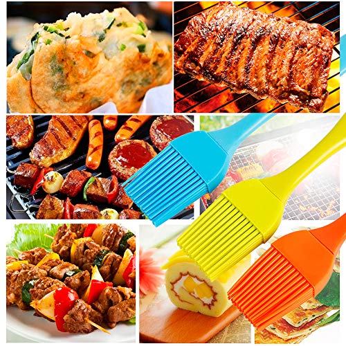 Grill Basting Brush Silicone Pastry Baking Brush BBQ Meat Oil Brush 4Pack