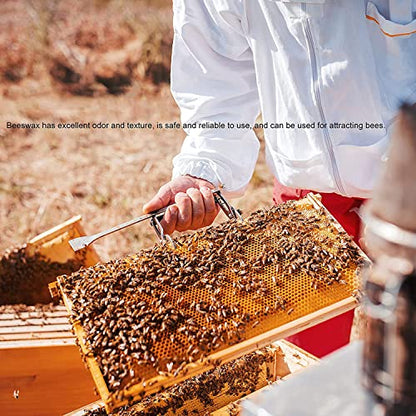 ZYAMY 10pcs Beeswax Sheets 5.1" x 3.5" Natural Beehive Wax Frame Beekeeping Equipment for Handicraft, Candle Making, Lubricating Oil and Furniture Polishing