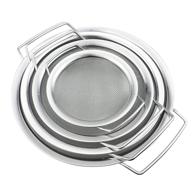 4 Packs Fine Mesh Paint Strainer 60 Mesh Stainless Steel Paint Filter Emulsion Honey Funnel Filter Paint Bucket Filter Tool Insert Strains