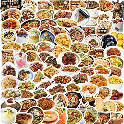180Pcs Food Stickers Aesthetic Vinyl Stickers Cute,Waterproof,Trendy Stickers for Labels,Scrapbooking,Wedding Place Cards,Water Bottles,Laptop,Phone,Guitar,Luggage - color: Colorful