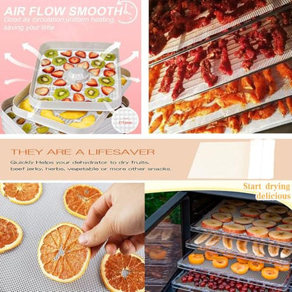 DIY Silicone Dehydrator Sheets,Large Silicone Mesh for Fruit Dryer, Food Dehydrator Tray Liners, Fruit Dehydrator Mats(157.5 x15.7inc)(40cm*400cm)