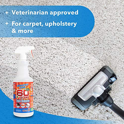 Amazing 60 Second Stain Remover - Commercial Strength - Powerful, Natural Enzymes Remove Food, Grease, Pet Stains & More - Non-Toxic/Eco Friendly - USA Made (32oz Spray Bottle - Save 25%) - style: 32 Fl Oz (Pack of 1)