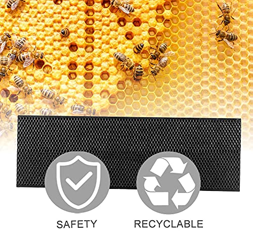 Bee Foundation Sheets for Bee Frames Beehive Beeswax Coated Foundation Sheets Beehive Foundation Sheets Medium Bee Hive Frame Foundation Sheets Waxed Foundation for Beehive Medium Frames 10 Pcs - size: Medium