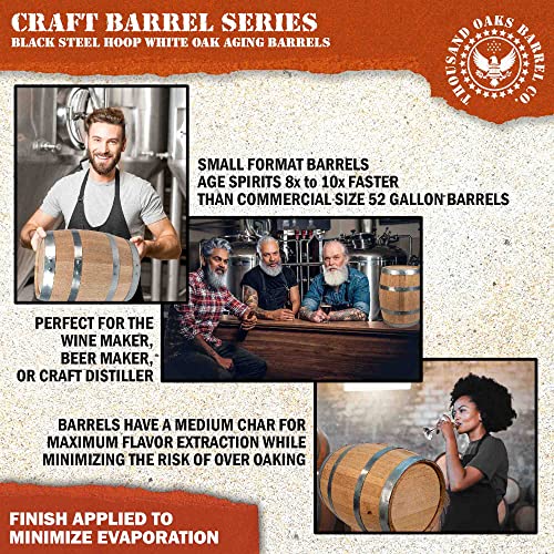 3 Liter Oak Aging Barrel with Stand, Bung and Spigot - Wooden 3L Whiskey Barrels Wine Barrel Decanter For The Home Brewer, Distiller, Wine Maker and Cocktail Aging - Bourbon Barrel Gifts For Men - size: 3 Liter