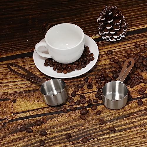4Pcs 1/8 Cup Measuring Cup, 30ml Scoop, Stainless Steel Measuring Cups, Coffee Scoops, Measuring Scoops Tablespoon Measure Spoon, Short Handle & Long Handle Cooking Measuring Scoop(30ML) - color: 4 Pcs/Set