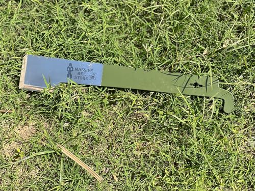 Frame Lifter and Scraper J Hook Tool Hive Tool Beekeeping Equipment (J Shaped:11 inch) (Olive Green/Two Pcs) - color: Olive Green/Two Pcs