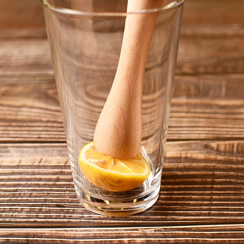 Wooden Muddler for Cocktails 10 Inch, Home and Bar Muddler for Mojitos, Fruit Drinks, Sturdy Wood, Professional Bar Tool - color: 1pack