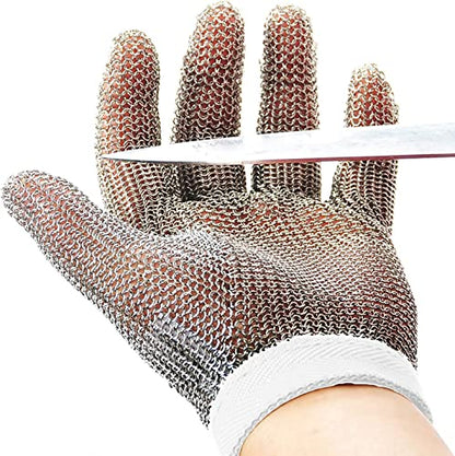 Dowellife Chainmail Glove, Cut Resistant Food Grade, Stainless Steel Mesh Metal Knife Cutting Glove for Butcher, Oyster Shucking Kitchen Mandoline Chef Slicing Fish Fillet (Small) - size: Small (Pack of 1)