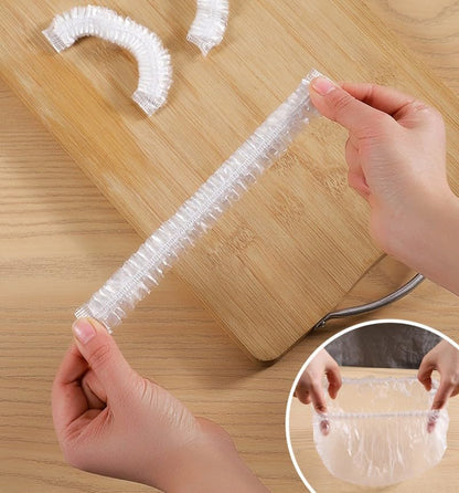Disposable Food Cover Food Grade Plastic Elastic Food Lids Wrap Bags Refrigerator Fresh-keep Bag for Fruit Vegetable,14-35cm (50PCS) - color: 50PCS