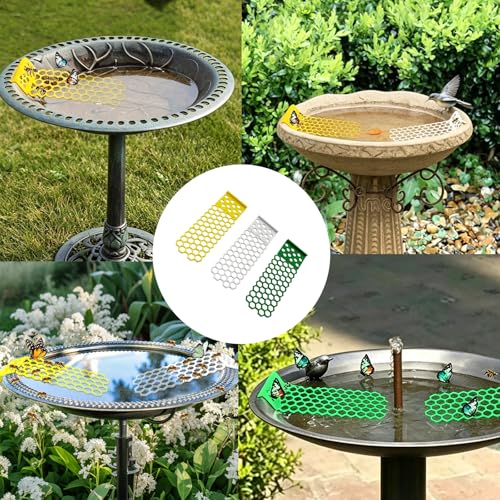 3 Pcs Floating Bee Ladder, Bees Watering Station, Butterfly Bee Waterer Feeding, Beekeeping Feeding Equipment for Prevent Insect Drowning, Beehive Watering System, Outdoor Garden Decor