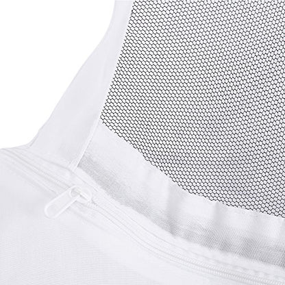 Beekeeping Suit, Full Body Beekeeping Clothes Professional Beekeeper Protective Jacket Suit Bee Veil Hood Hat Supplies Equipment Adult