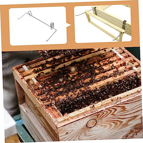 ibasenice 2 Pcs Beekeeping Frame Holder Professional Bee Hive Stand Bee Hive Metal Shelf Standhive Tool