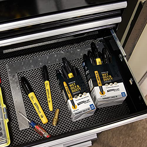 Avery Marks A Lot UltraDuty Chisel Tip Permanent Markers, Water Resistant Ink, For Jobsites and Tough Environments, 12 Black Markers (29842)