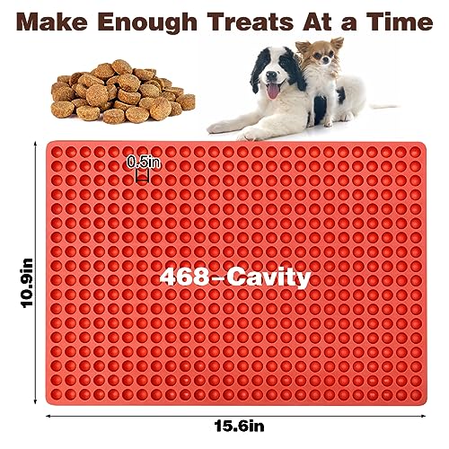 Palksky 468-Cavity Mini Round Silicone Mold/Chocolate Drops Mold/Dog Treats Pan/Semi Sphere Gummy Candy Molds for Ganache Jelly Caramels Cookies Pet Treats Baking Mold (1 Cavity - 0.02 Oz) - color: 1PCS 468-Cavity