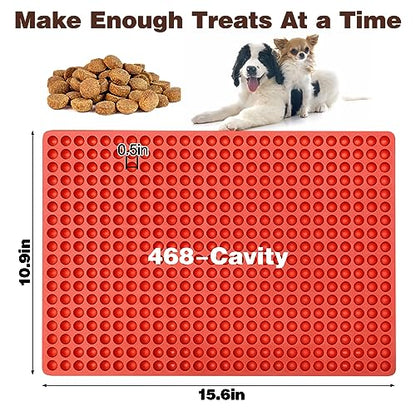 Palksky 468-Cavity Mini Round Silicone Mold/Chocolate Drops Mold/Dog Treats Pan/Semi Sphere Gummy Candy Molds for Ganache Jelly Caramels Cookies Pet Treats Baking Mold (1 Cavity - 0.02 Oz) - color: 1PCS 468-Cavity