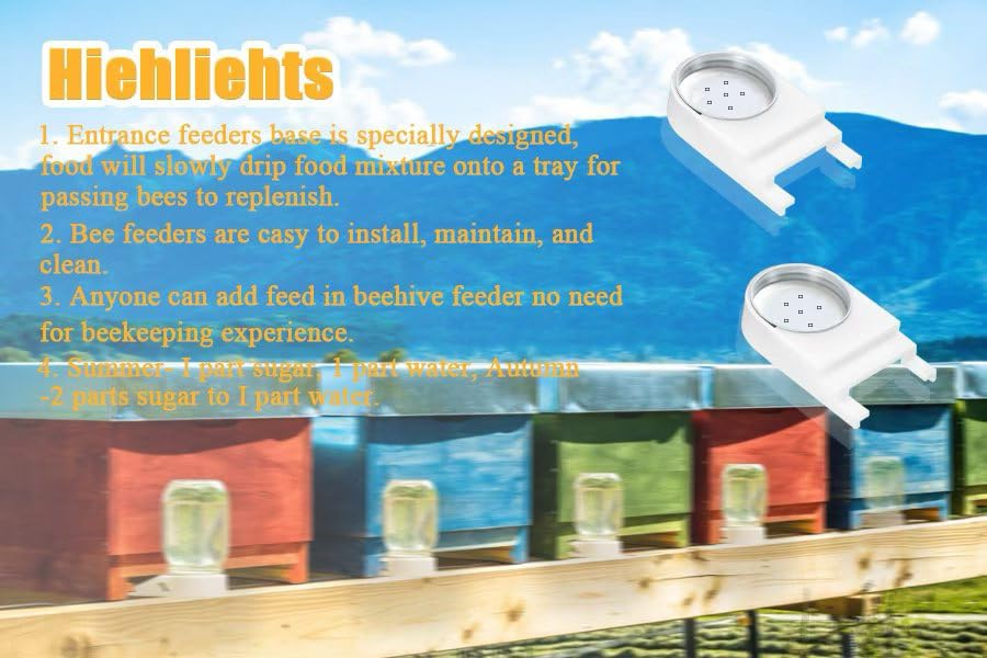 2 Pack Bee Entry Feeders, Bee Hive Feeders, Suitable for Feeding Honey Syrup or Drinking Water to Bees, Easy to Install Beekeeping Equipment.