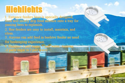 2 Pack Bee Entry Feeders, Bee Hive Feeders, Suitable for Feeding Honey Syrup or Drinking Water to Bees, Easy to Install Beekeeping Equipment.