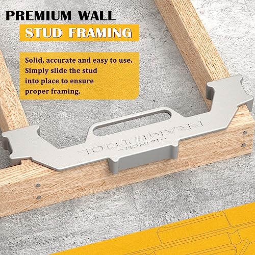 Framing Tools,16 Inch On-Center Stud Layout Tool,100% Cast Aluminum Framing Spacing Tool,Premium Wall Stud Framing Tool,Precision Measurement Jig Tool For Framing Wall (2 Pack) - size: 2 Pack